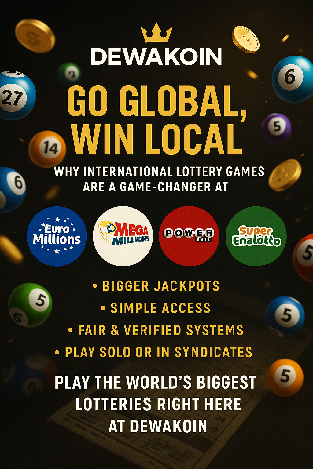 Go Global, Win Local: Why International Lottery Games Are a Game-Changer at Dewakoin